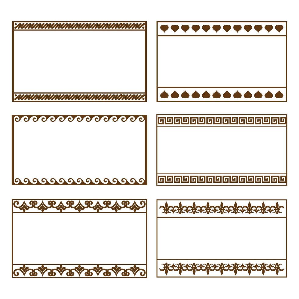 Illustration of a set of decorative frames vector