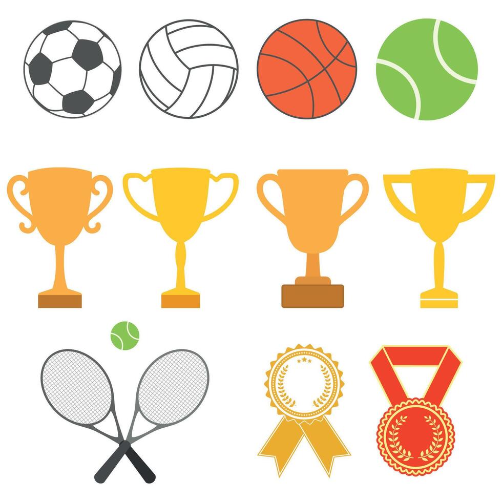 Illustration of a set of sport icons vector
