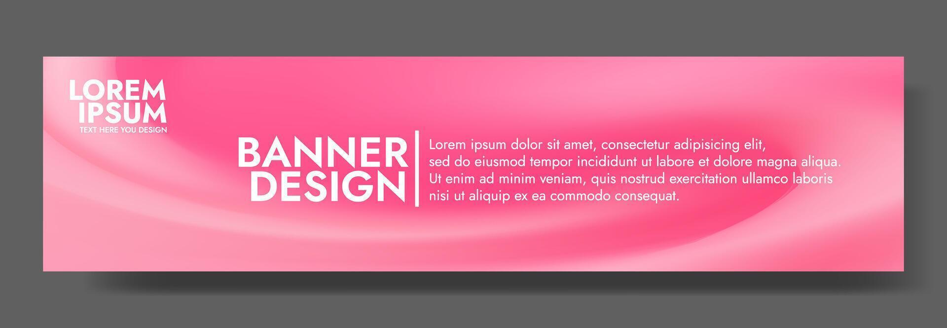 a pink banner design with a white background vector