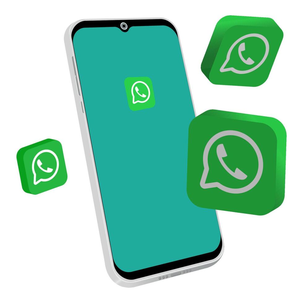 Whats app messenger. Call Icon. Smartphone vector