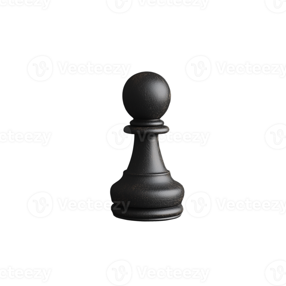 A black chess piece with a transparent background png