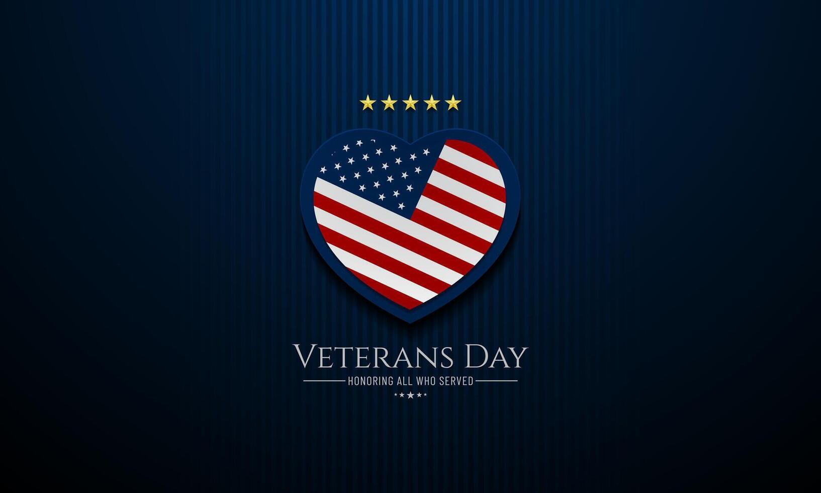 Happy Veterans Day United States of America background illustration vector