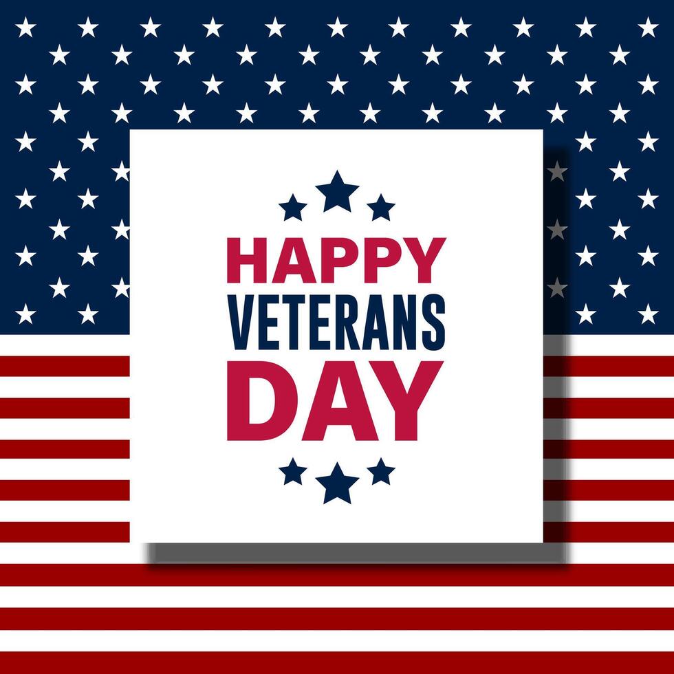 Happy Veterans Day United States of America background illustration vector