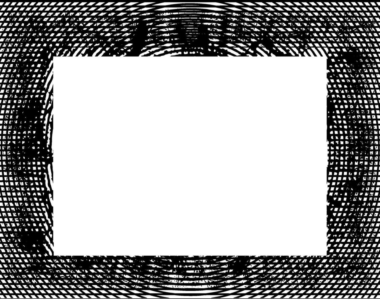 a black and white square frame with a pattern texture, a square frame with black and white grunge effect paint, vector