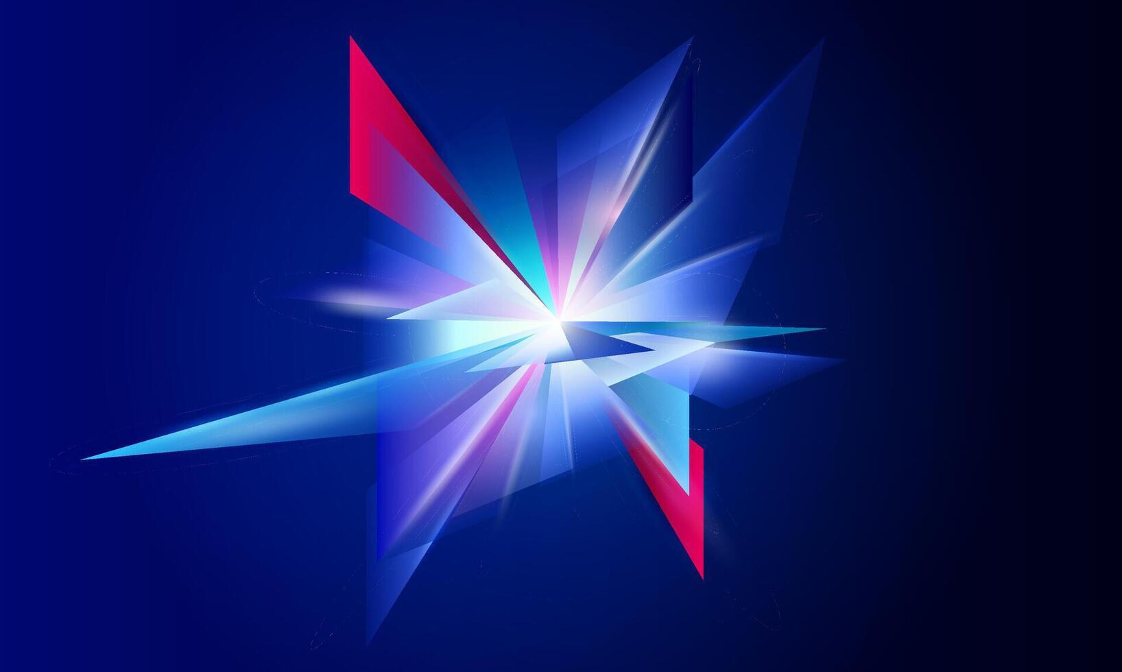 a blue and red star with a bright light of blast effect, a colorful abstract image illustration of a star with the word x on it, vector