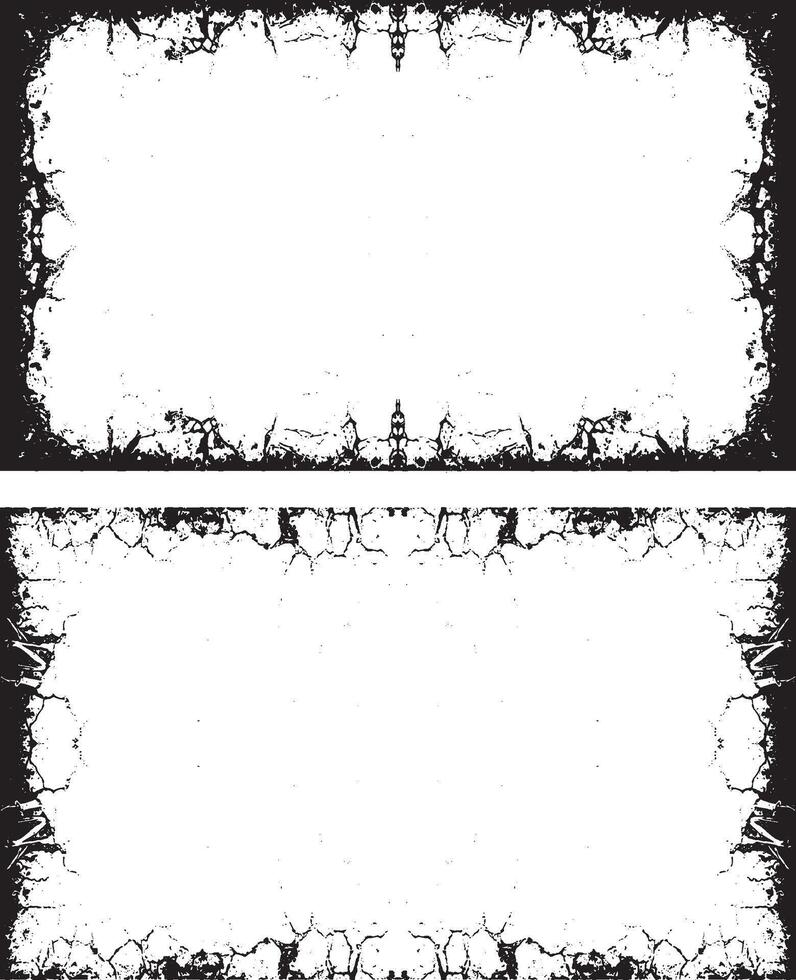 grunge frame with black and white , a set of grunge frames with black and white designs illustrations vector