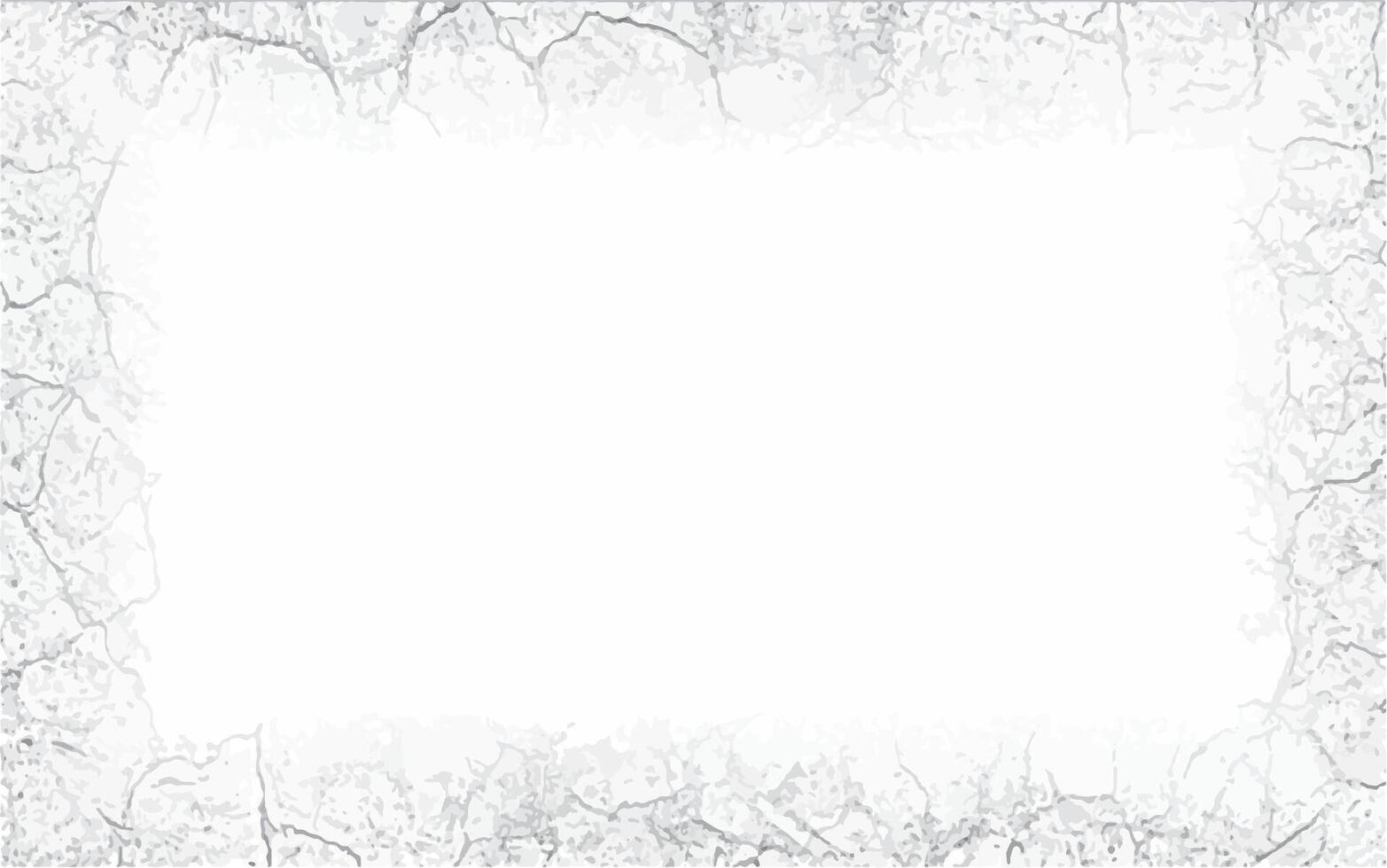 a white frame with a crack grunge effect on white background vector