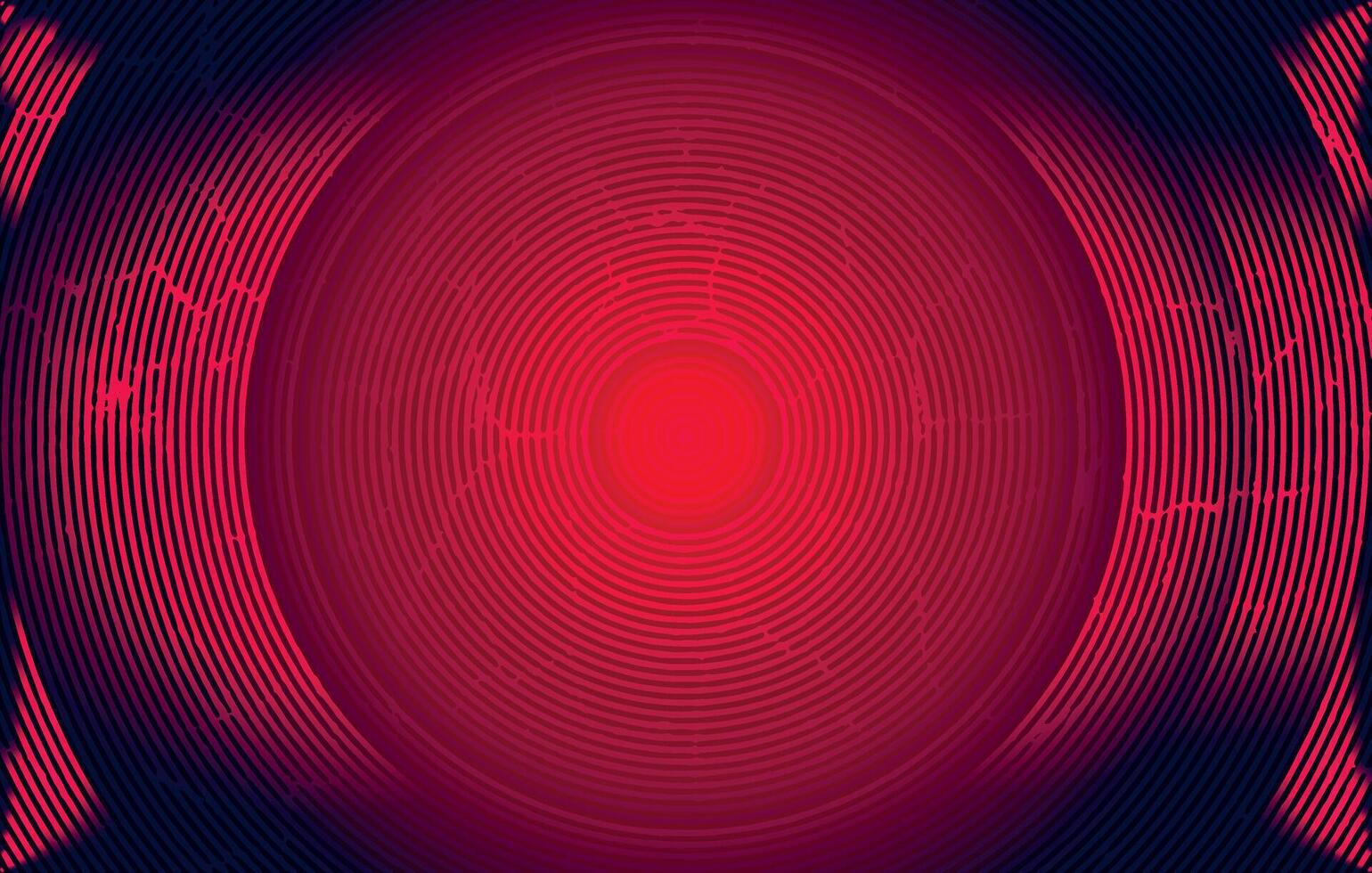 a red and black background with a circular vintage effect design, a red circle with a red background with a red circle and a black circle in the center. vector