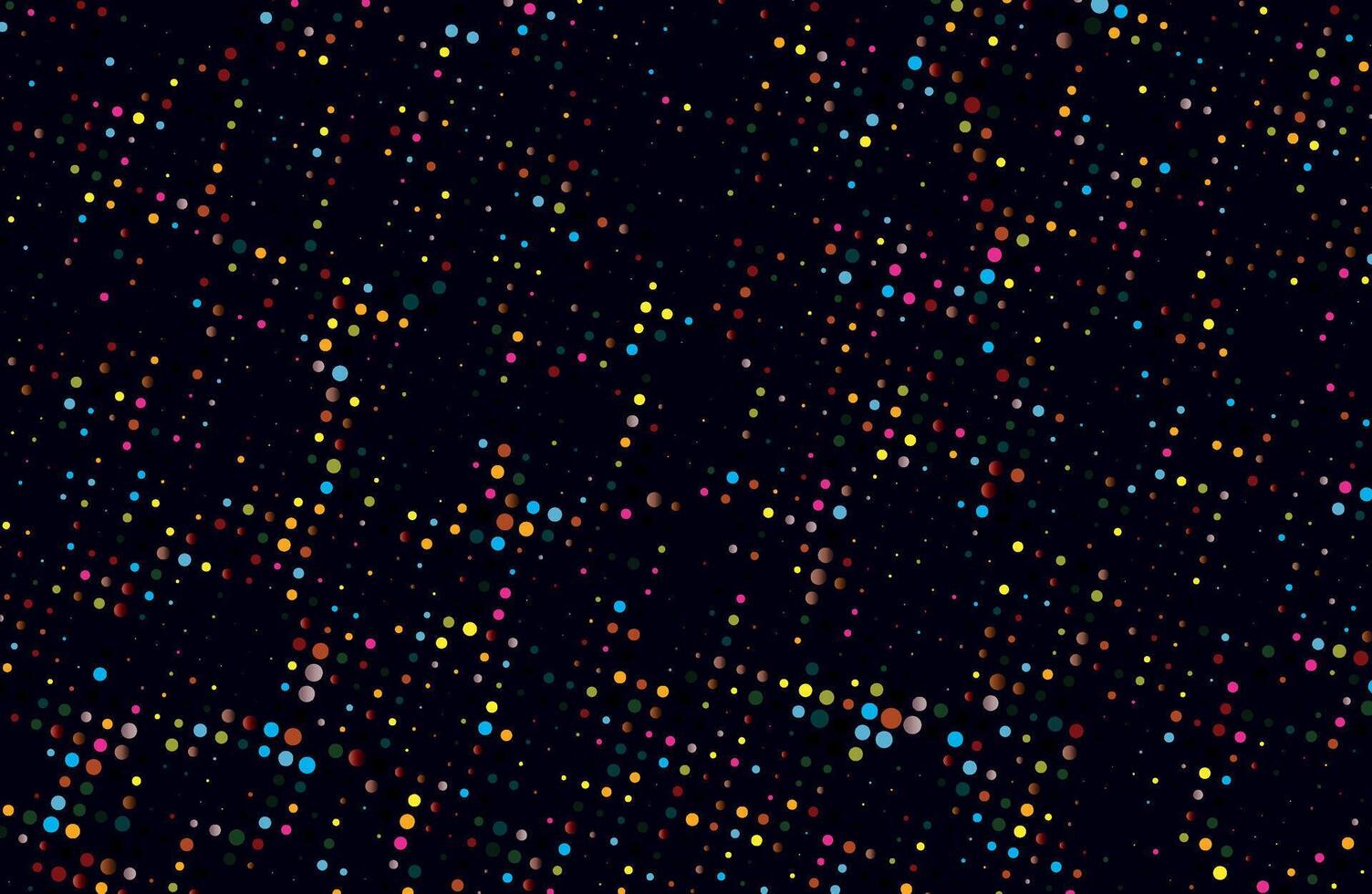 a black background with many colorful dots, a colorful background with a lot of dots and dots. vector