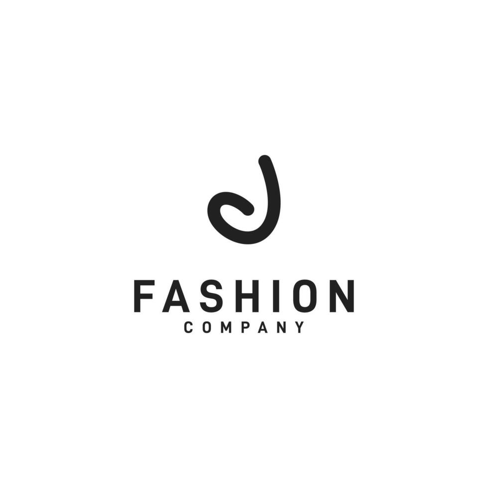 J Letter Logo For Clothing Business vector