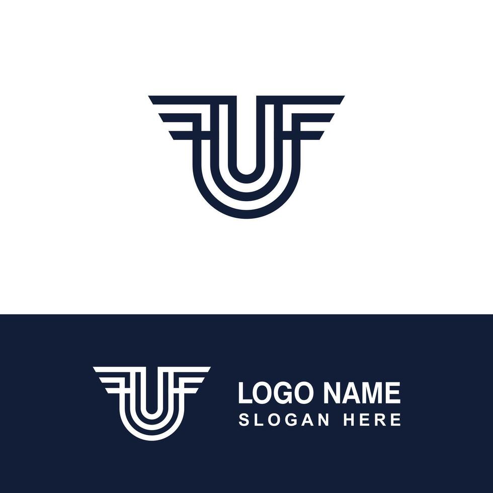 Unique U shape logo. Good for your business sign. vector