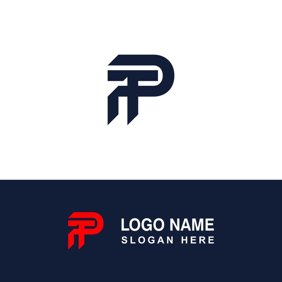 Professional initial TP logo design. vector