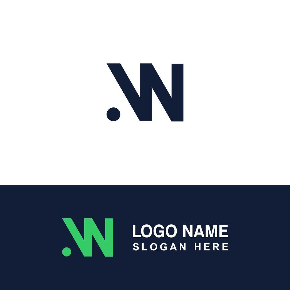 NN letter logo design with green color. vector