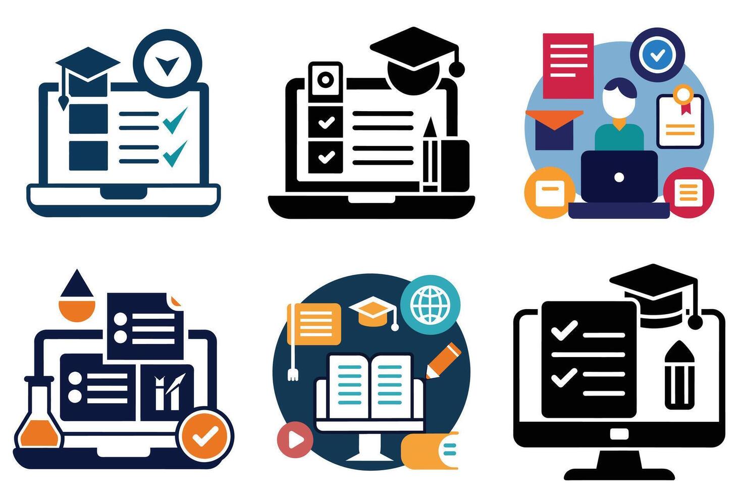 Web-Based Learning Evaluation Icon vector