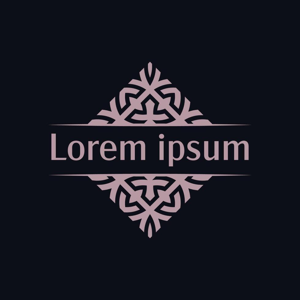 Turquoise Geometric Cross Emblem with Pointed Edges Suitable for luxury goods branding vector