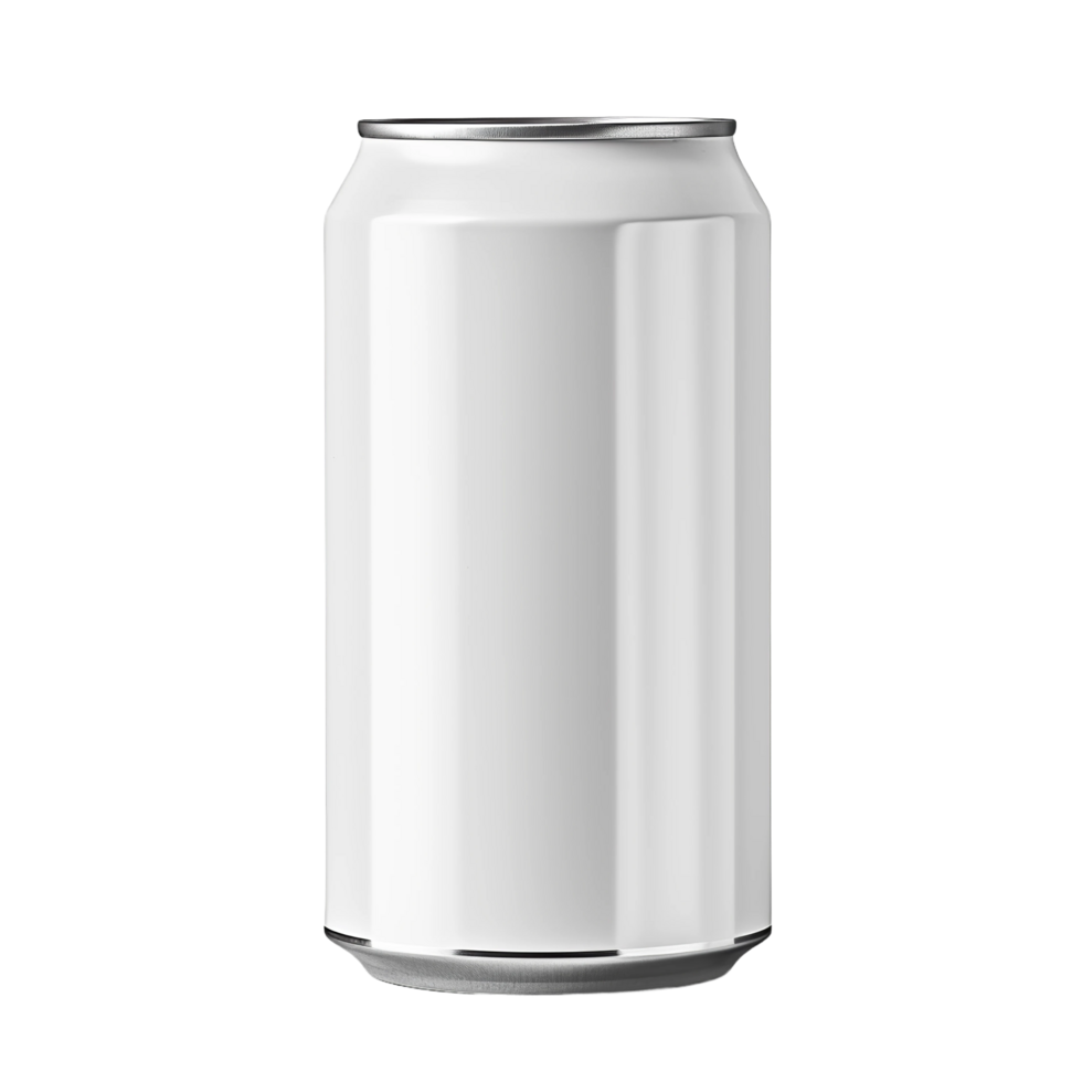 a white aluminum can on a transparent background png