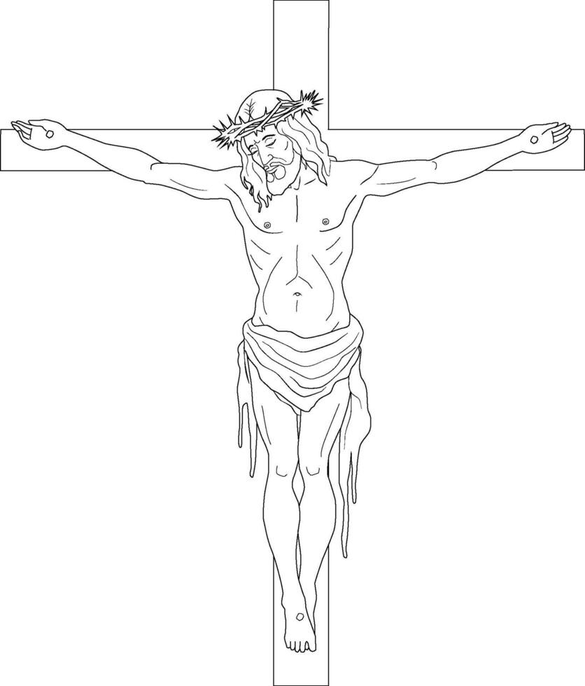 JESUS ON THE CROSS vector