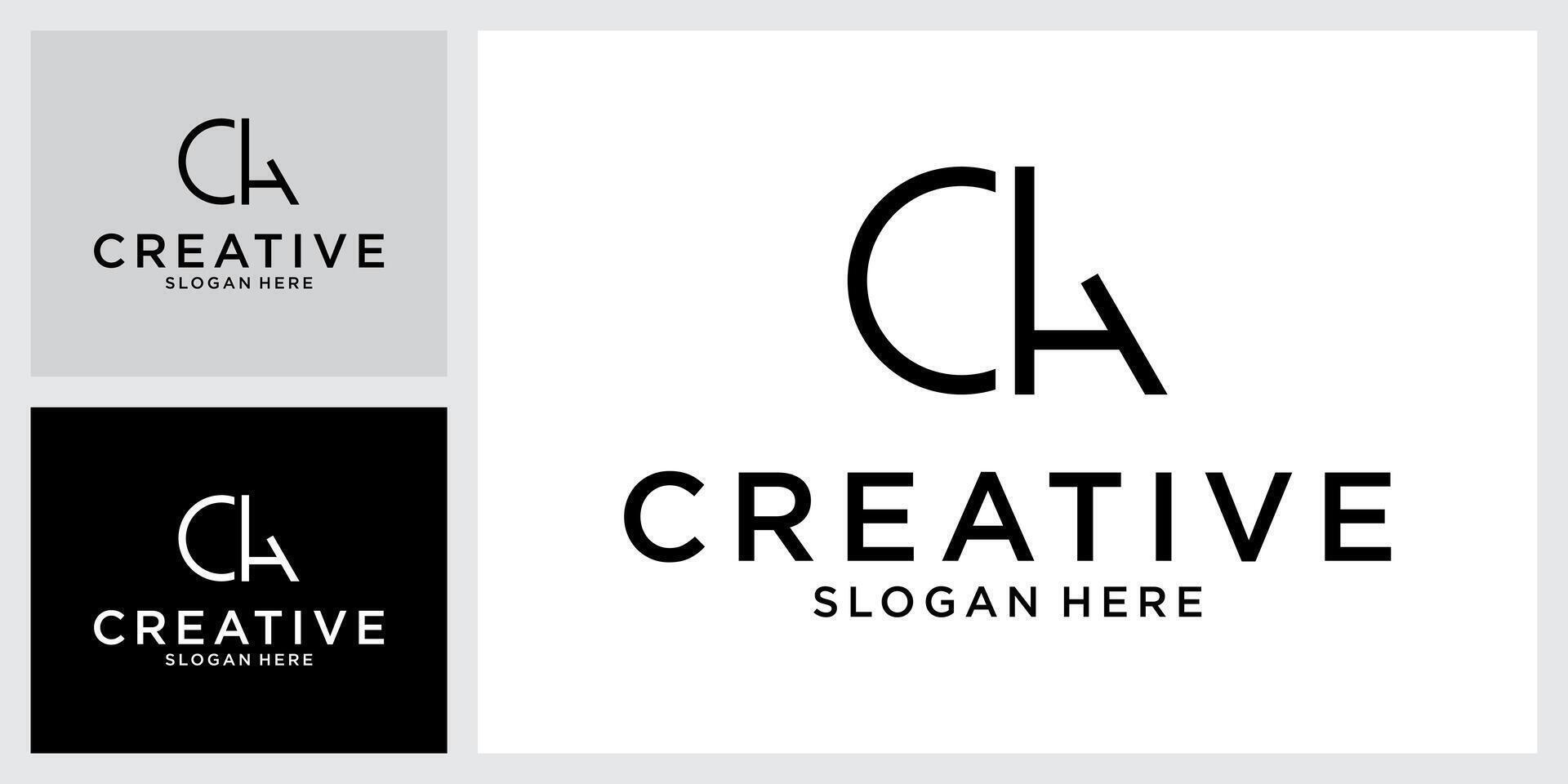 CA or AC initial letter logo design vector