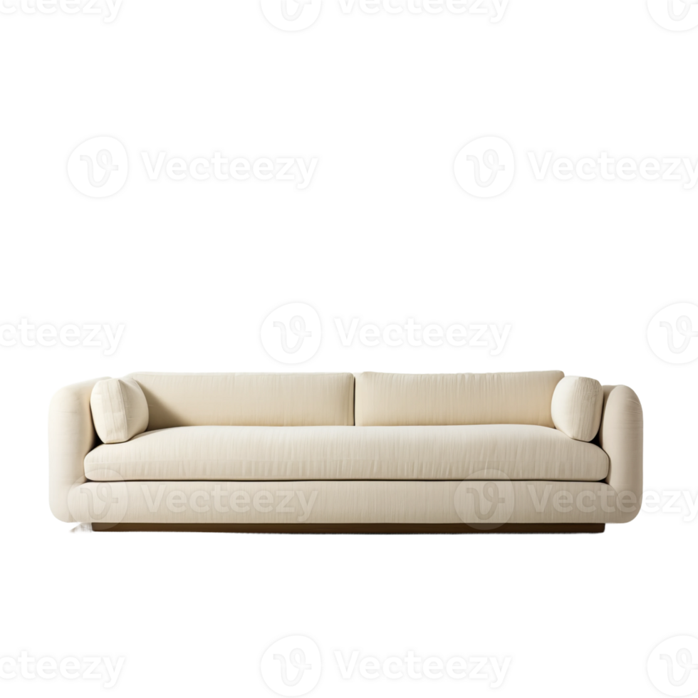 a white couch on a transparent background png