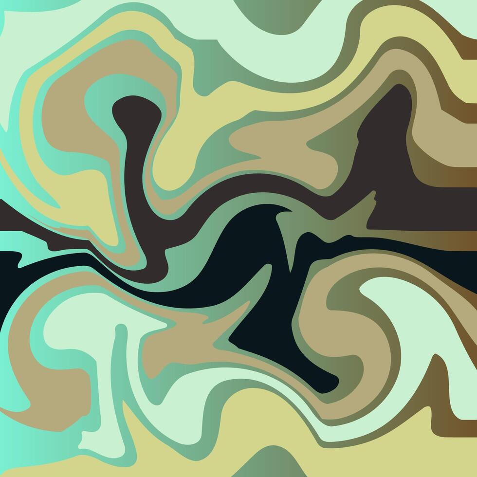 Abstract background with green, brown, black wavy shapes perfect for digital design projects, presentations, posters, wallpapers, and creative artworks. vector