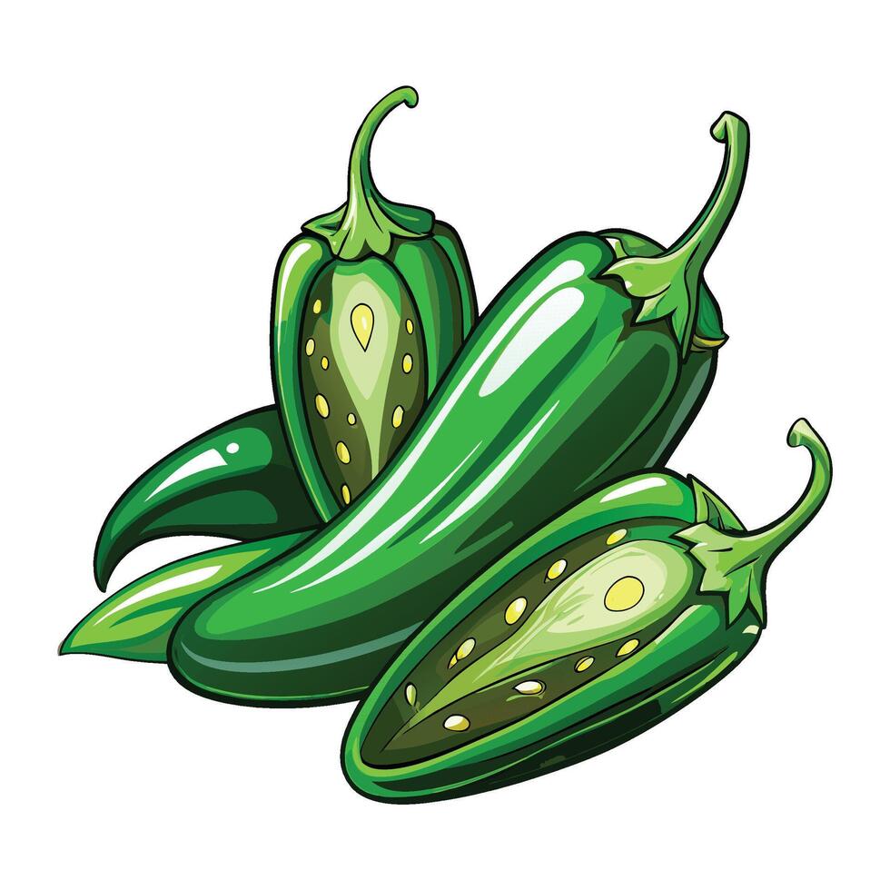 Jalapeno Illustration for Print and Web Designs vector