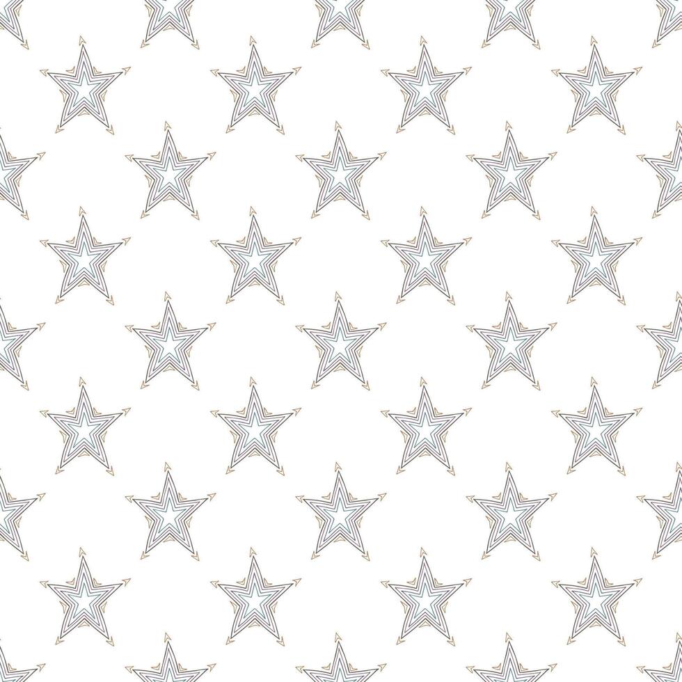 Seamless pattern with cute stars doodle for decorative print, wrapping paper, greeting cards, wallpaper and fabric vector