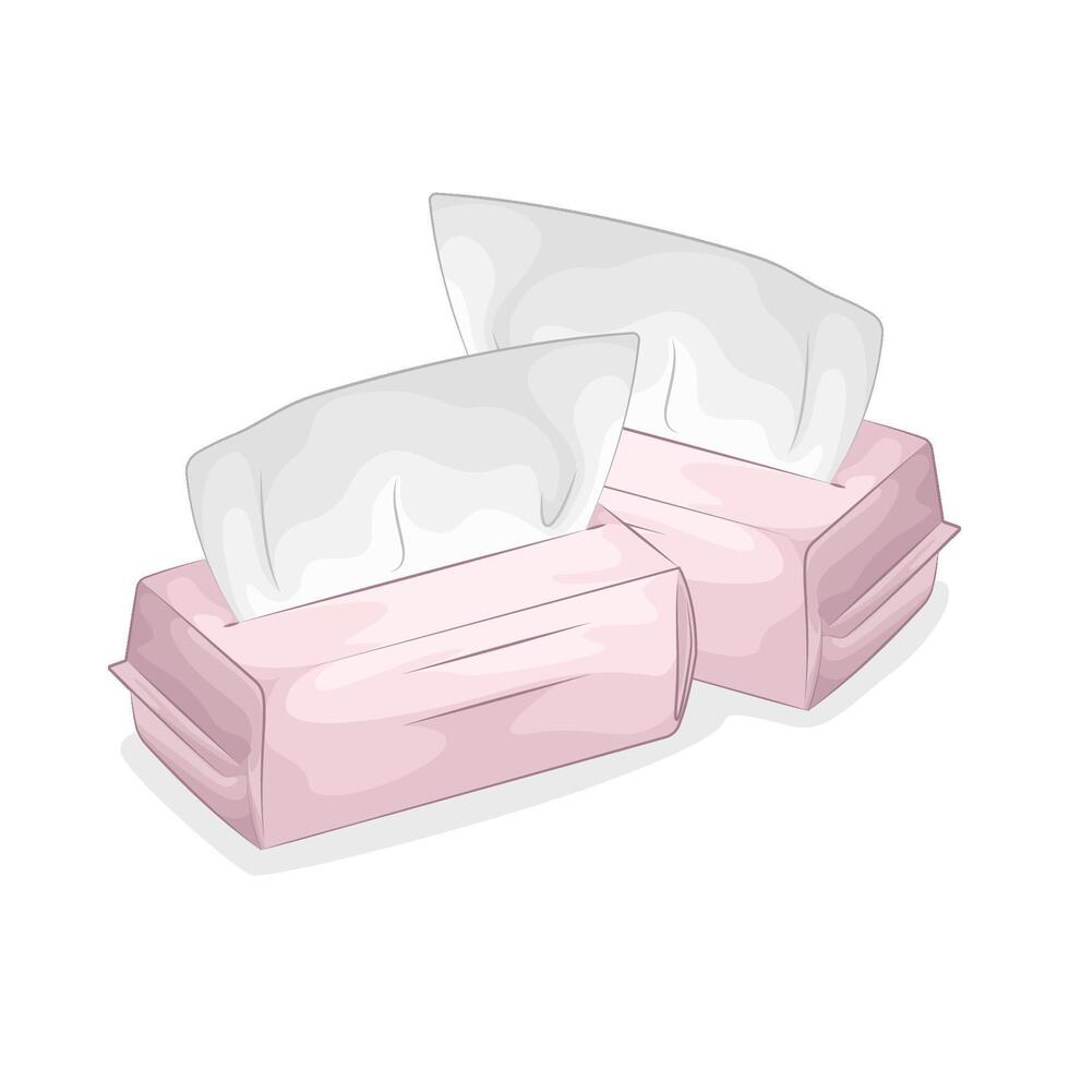 Illustration of tissue box vector