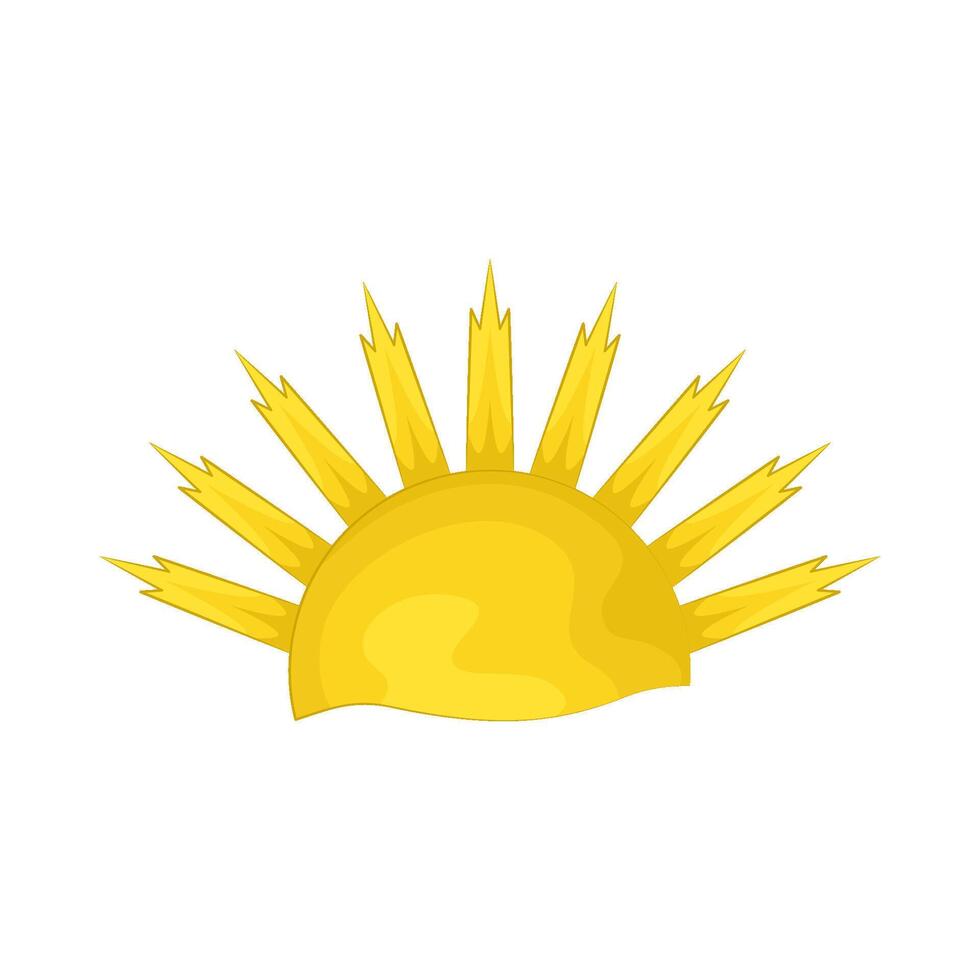 Illustration of half sun vector