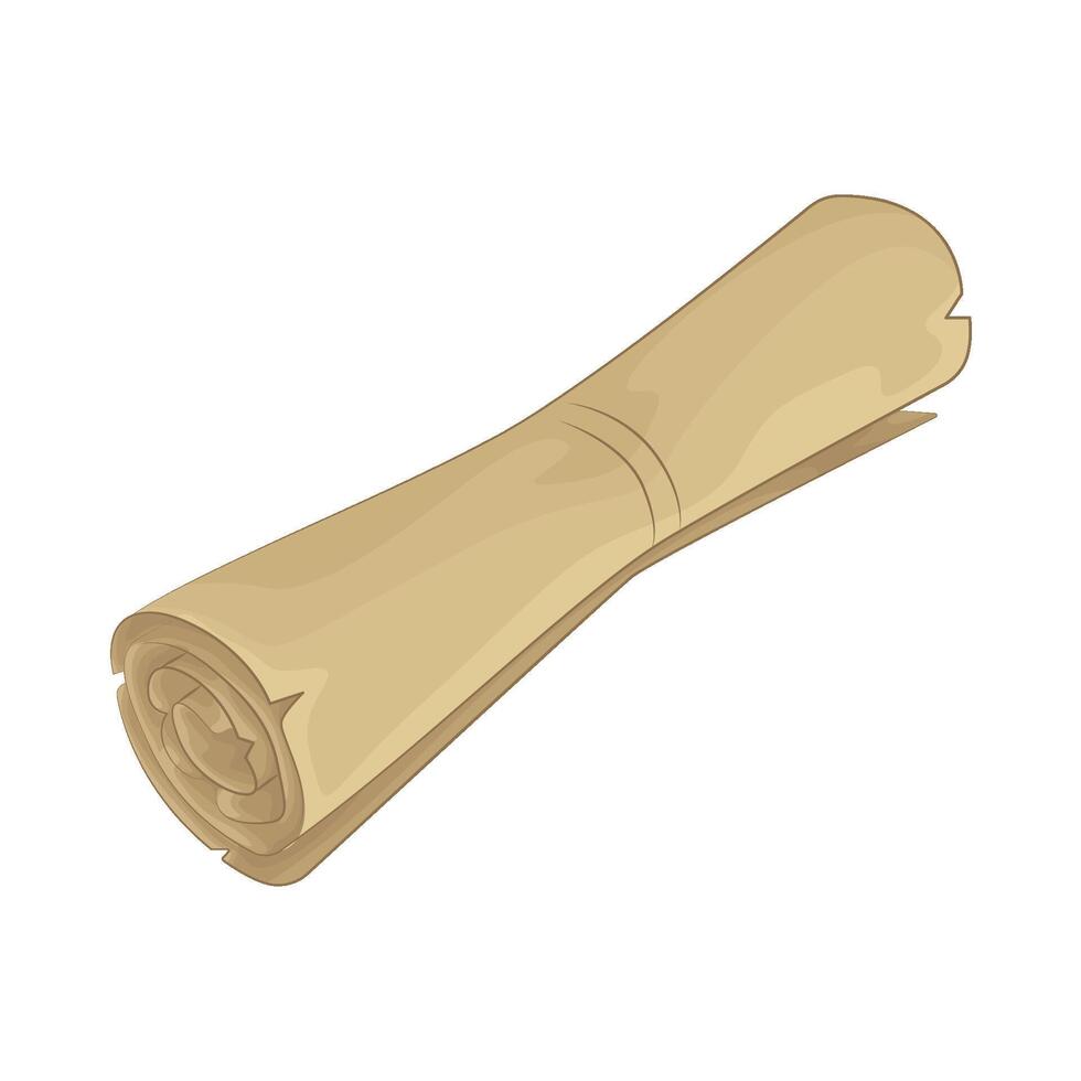 Illustration of old paper roll vector
