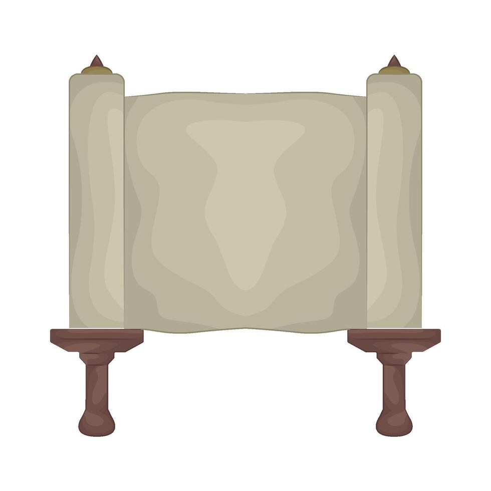 Illustration of old paper roll vector
