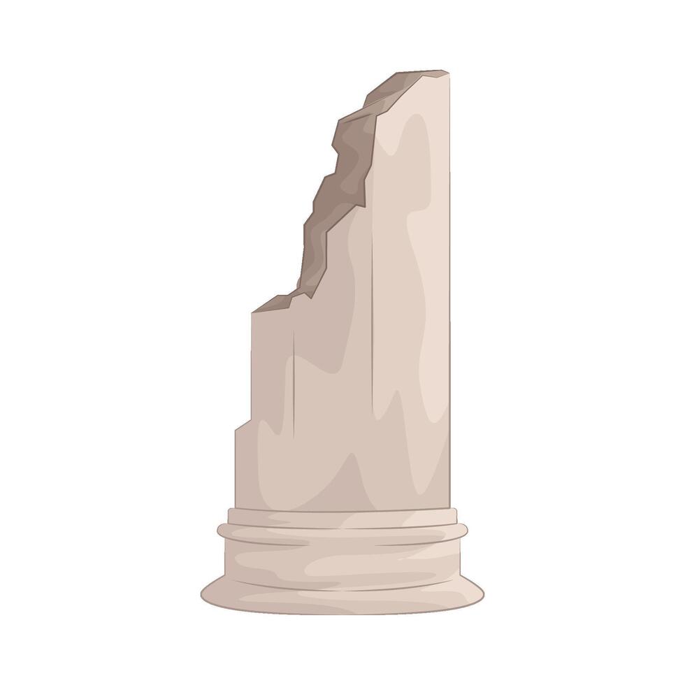 Illustration of broken antique pillar vector