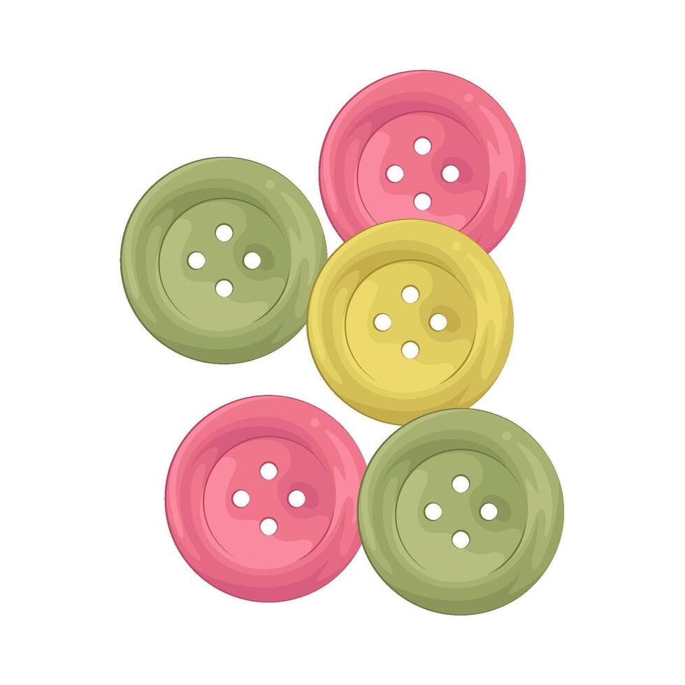 Illustration of sewing button vector