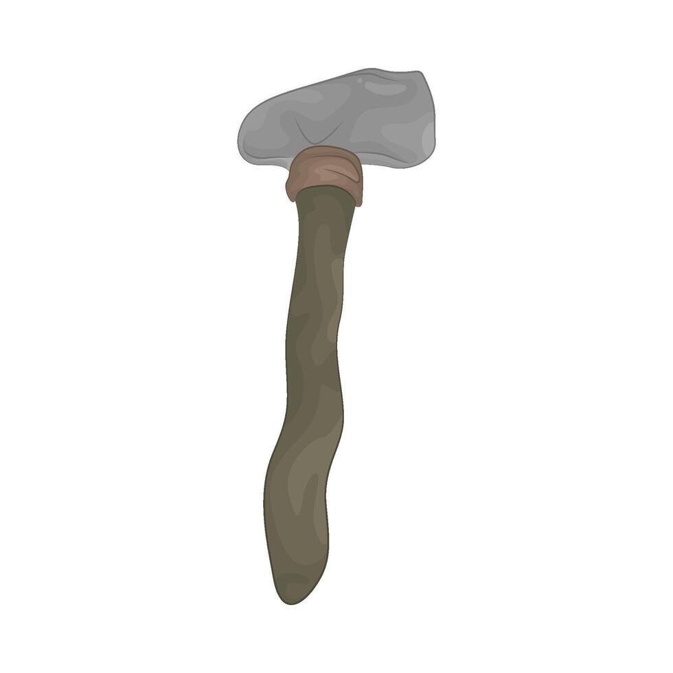 Illustration of ancient stone hammer vector