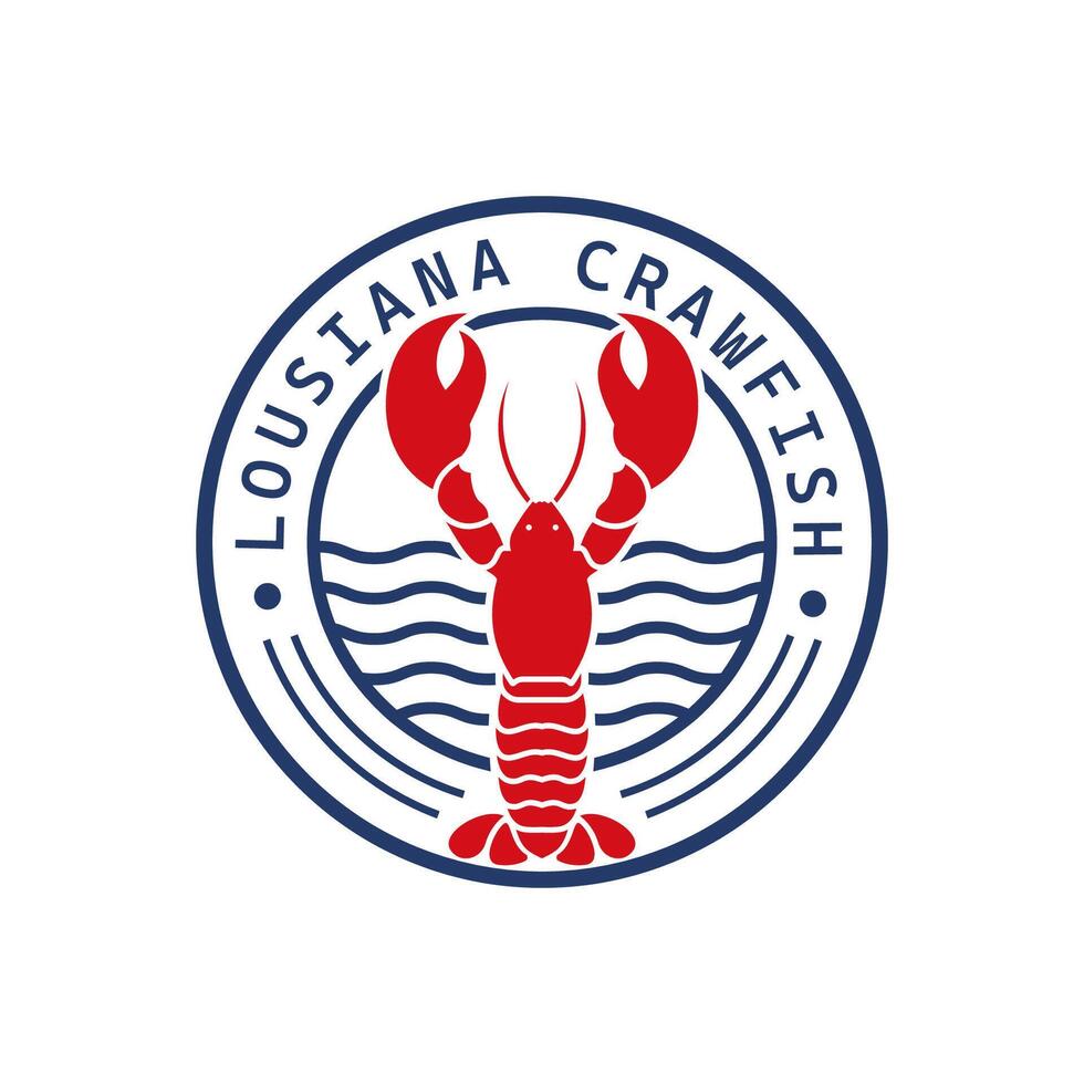 lobster seafood logo icon symbol with mascot character vector