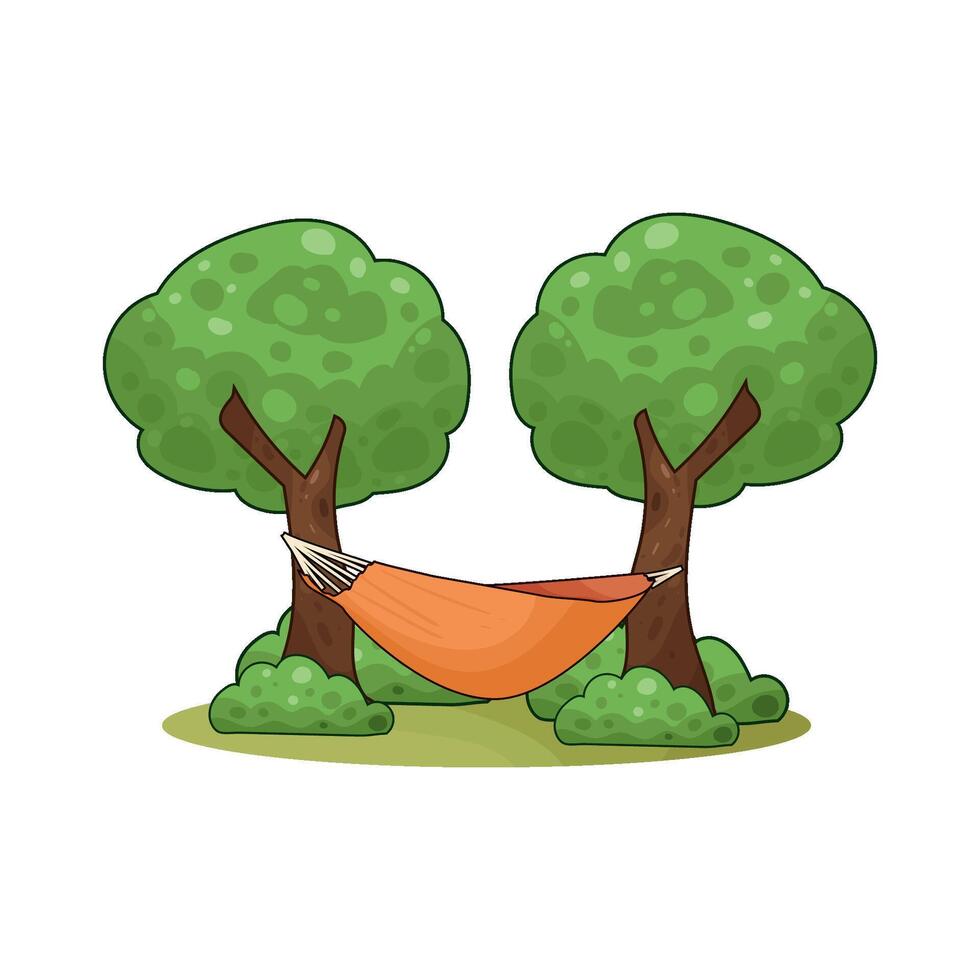 hammock among the trees vector