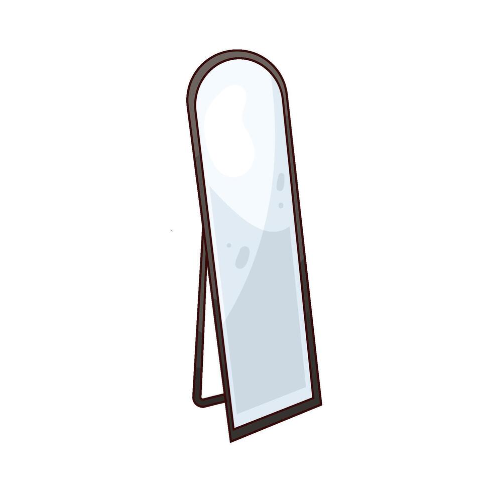 Illustration of stand mirror vector