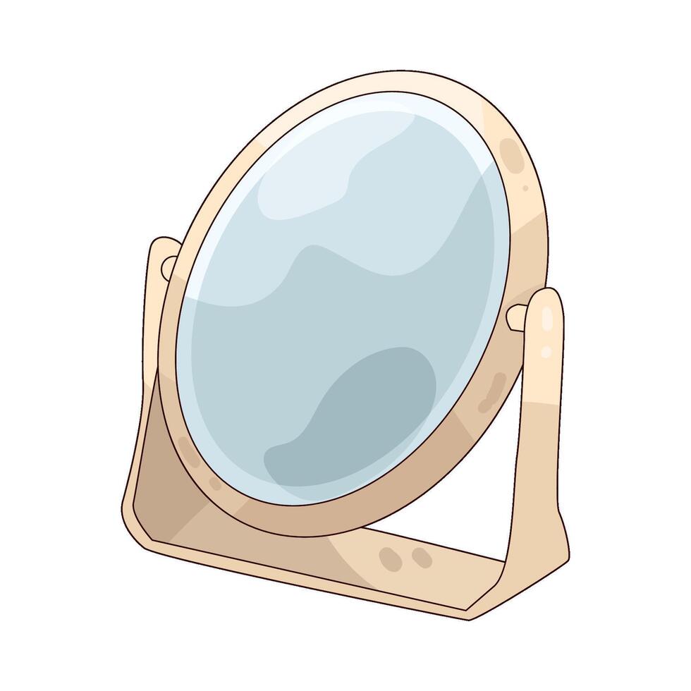 Illustration of stand mirror vector