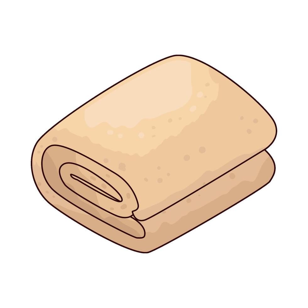 Illustration of folded towel vector