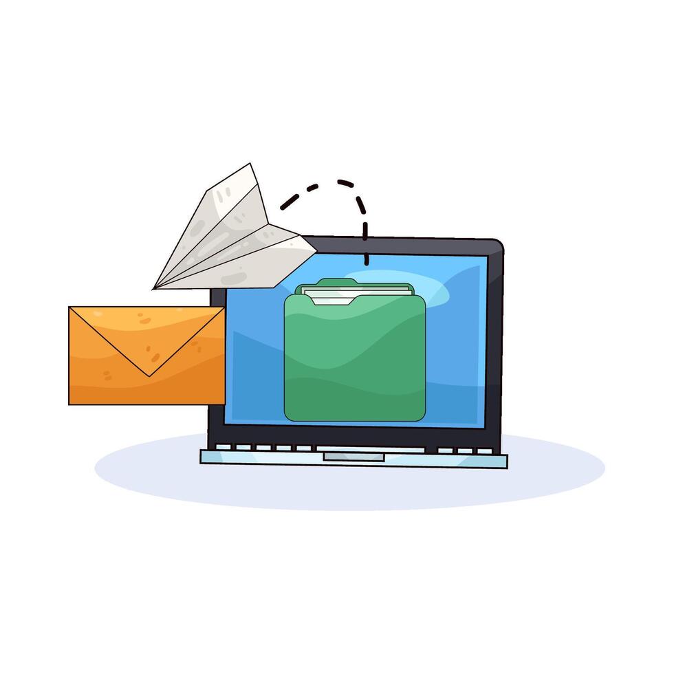 illustration of share folders vector