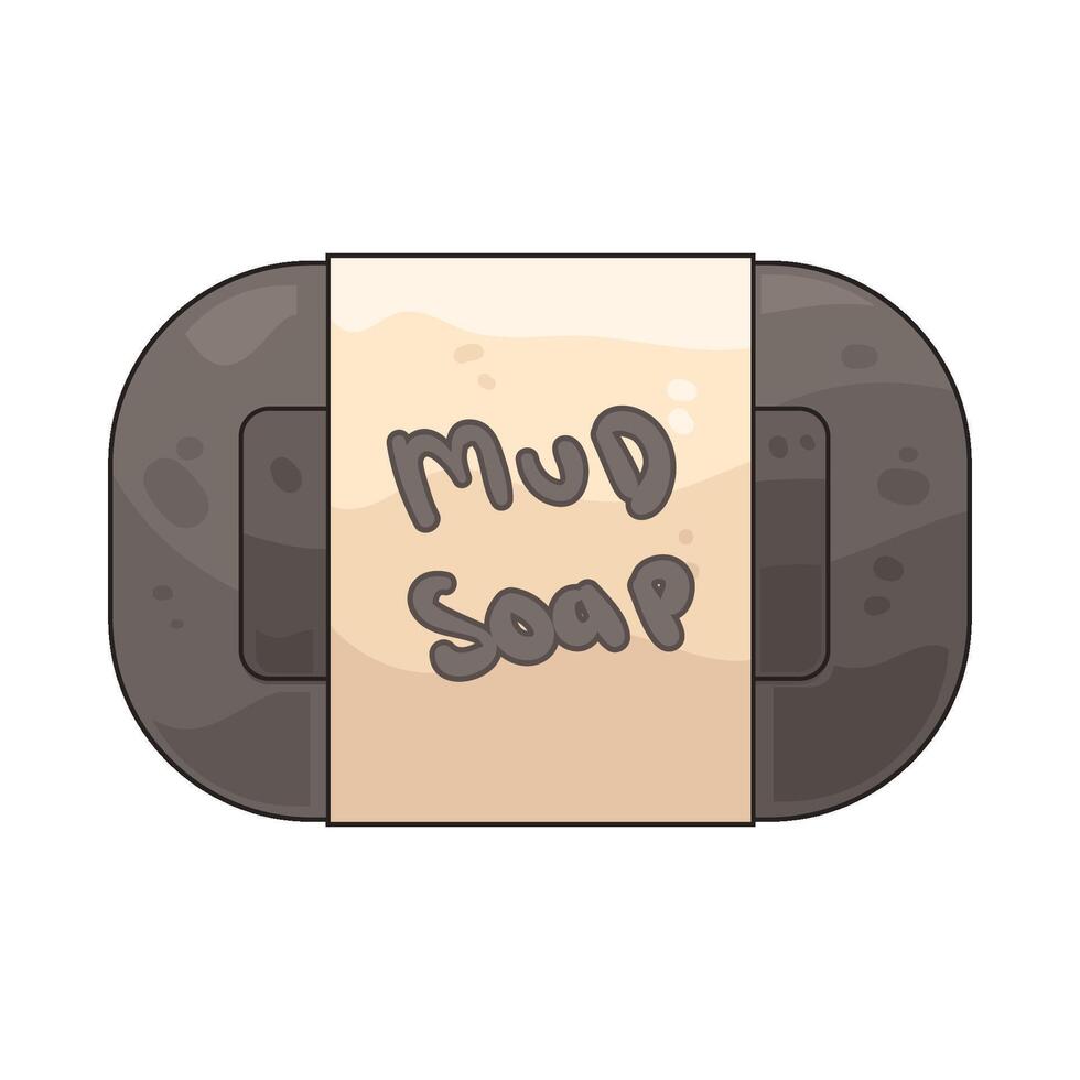 Illustration of mud bar soap vector