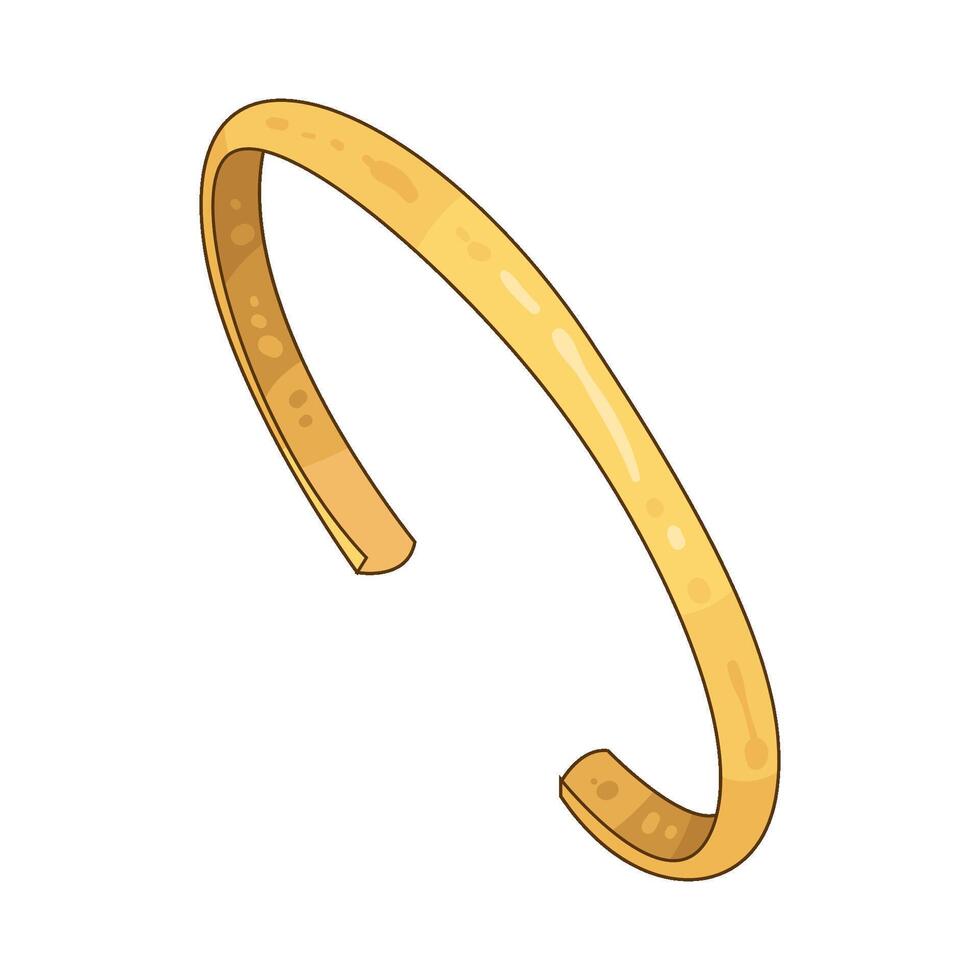 Illustration of gold bracelet vector