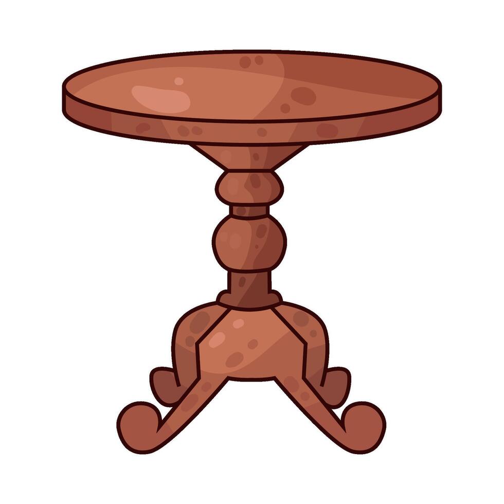 Illustration of old table vector