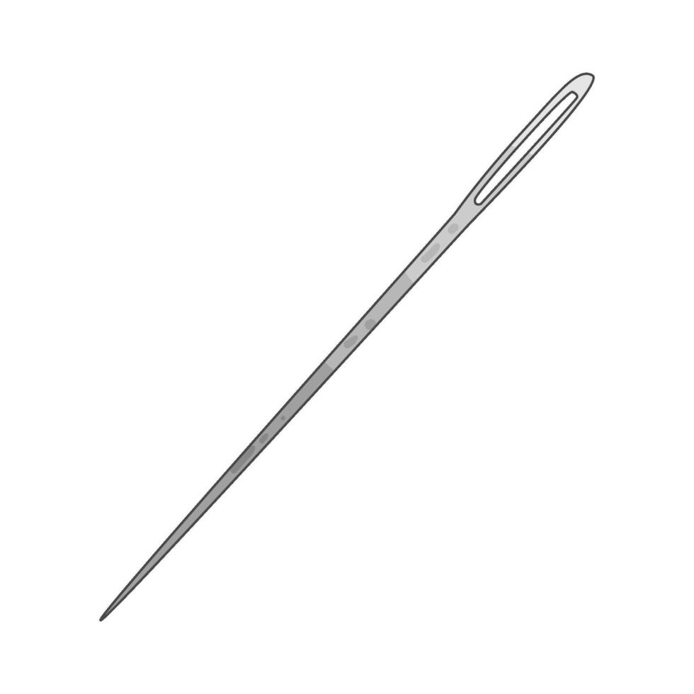 Illustration of sewing needle vector