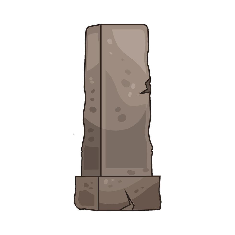 Illustration of stone pillar vector