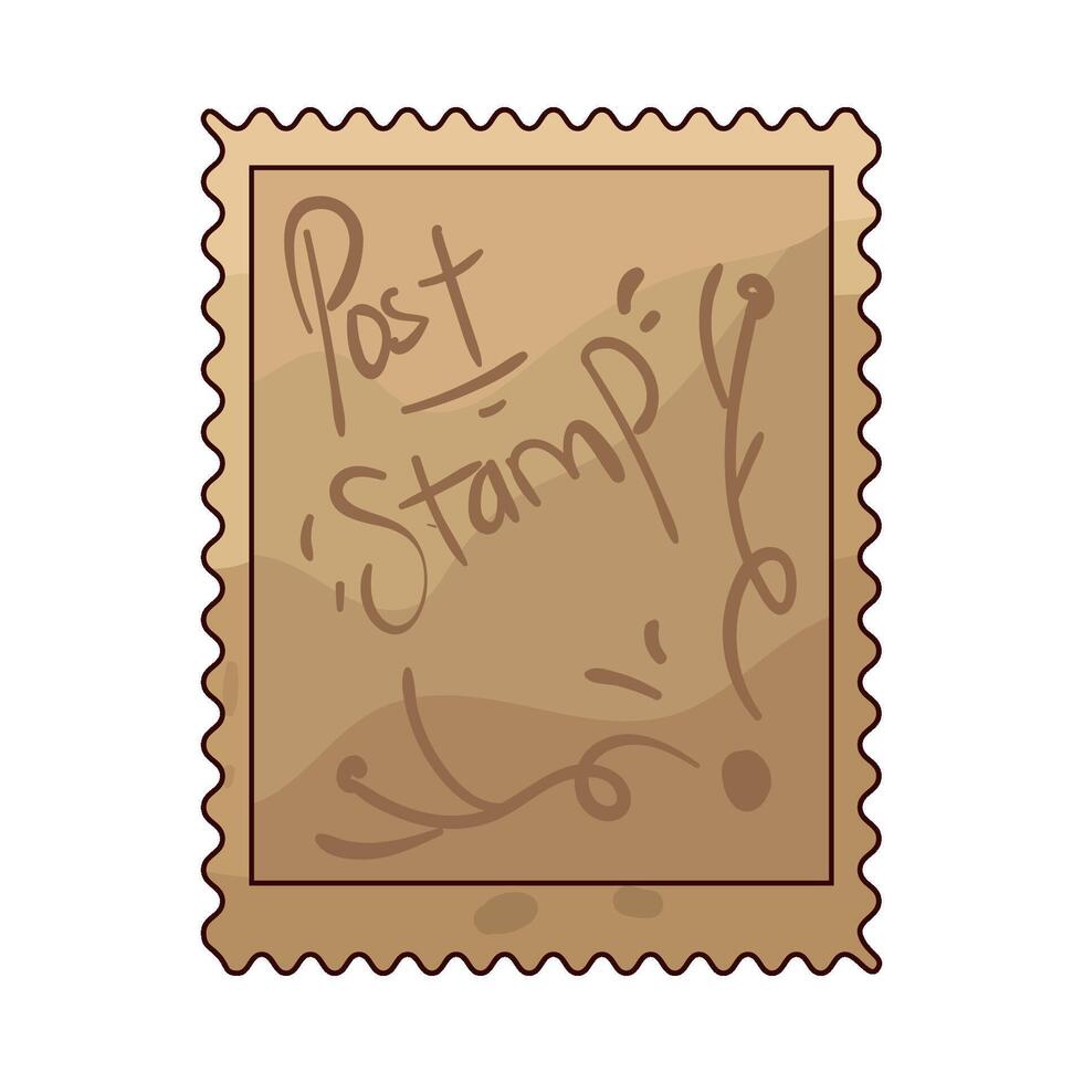 Illustration of old post stamp vector