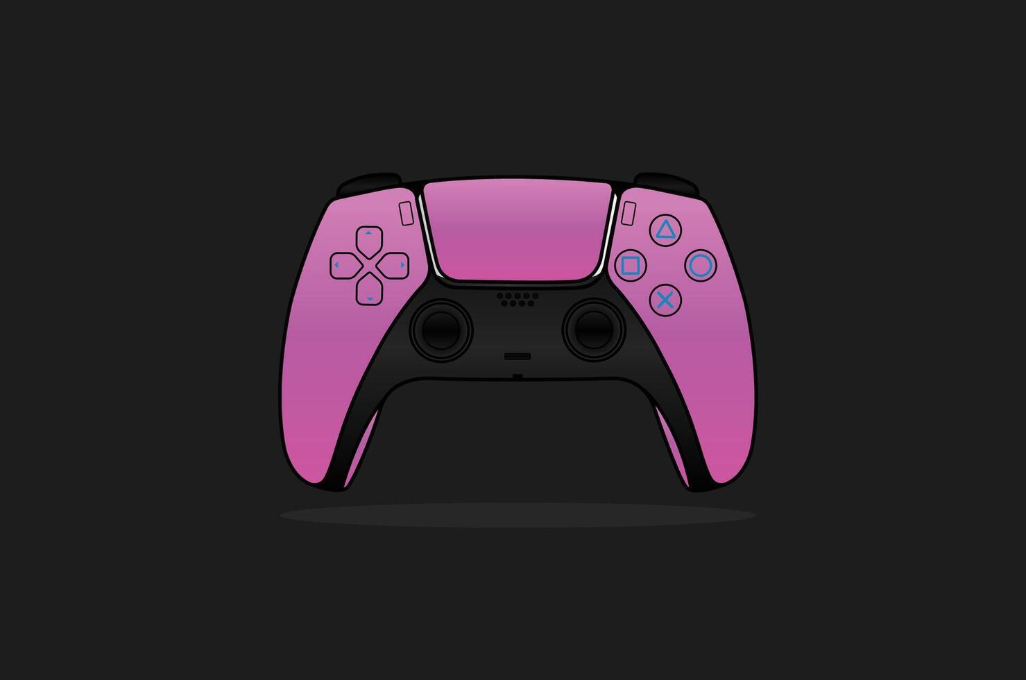Playstation 5 stick pink vector