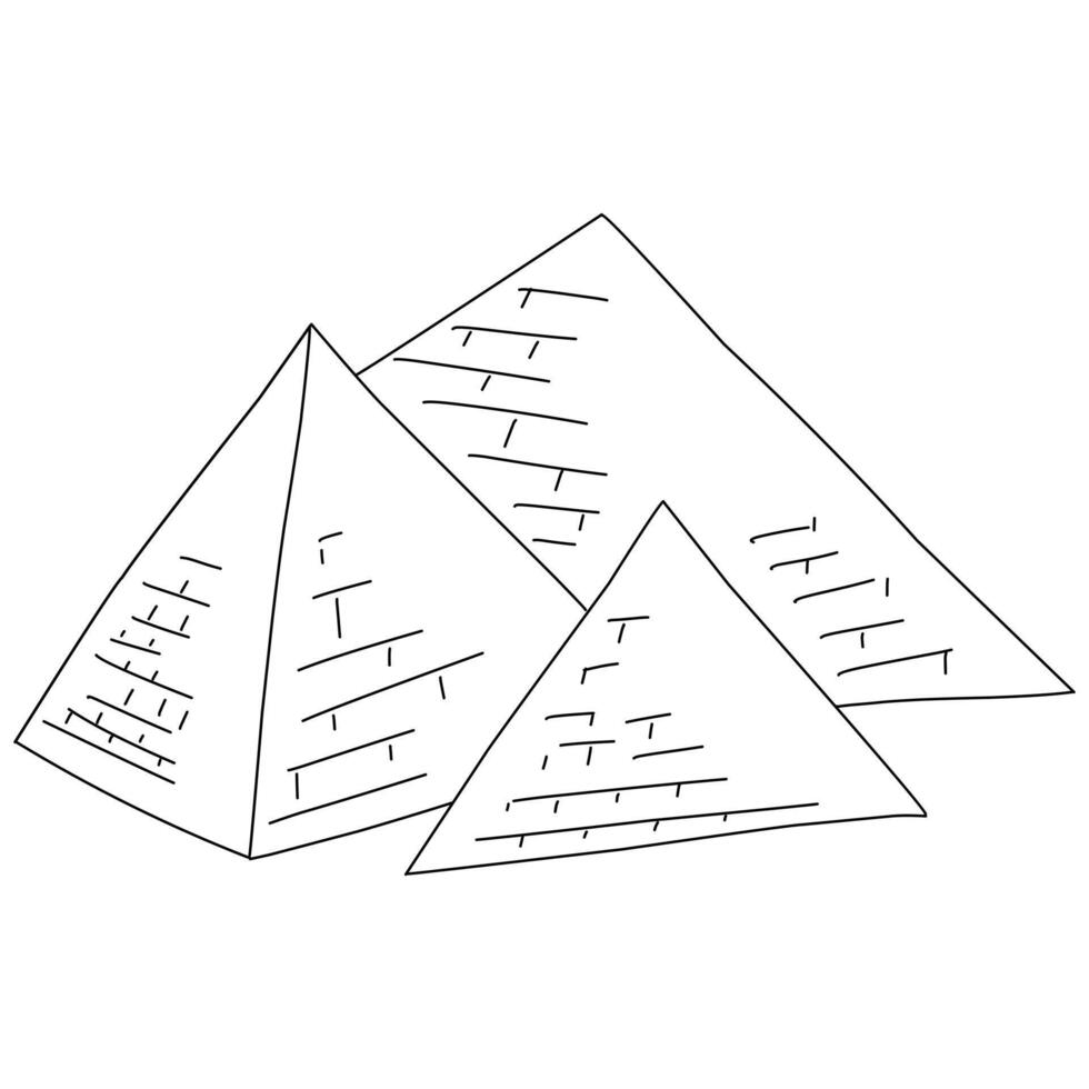 Pyramids Illustration on a white background vector