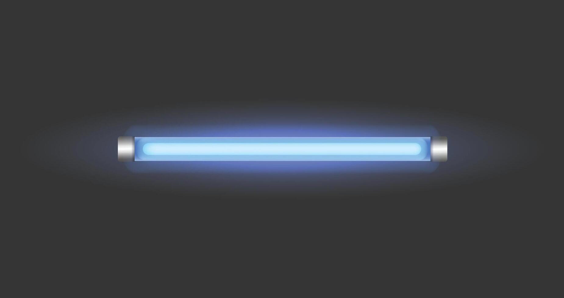 Neon Led Light Tube Glowing Lamp in Vibrant Colors, creating a striking ambiance vector
