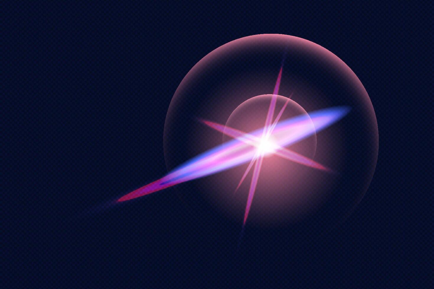 Neon Light Flare and glowing Lens Effect for editing and design with a modern touch vector