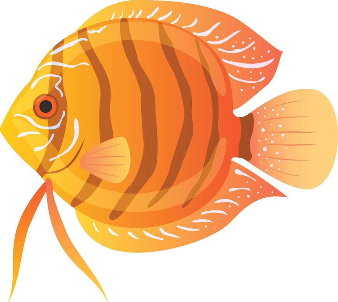 Coloring Aquarium Clownfish Art Illustration on White Background. vector